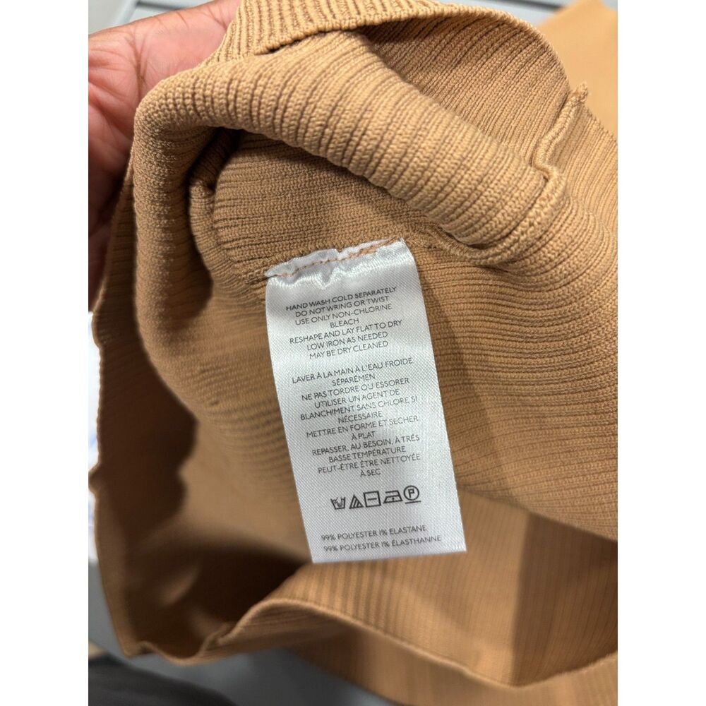 Anthropologie Knit Dress Women's Medium in Cedar Brown Short Sleeve NEW - Picture 4 of 8